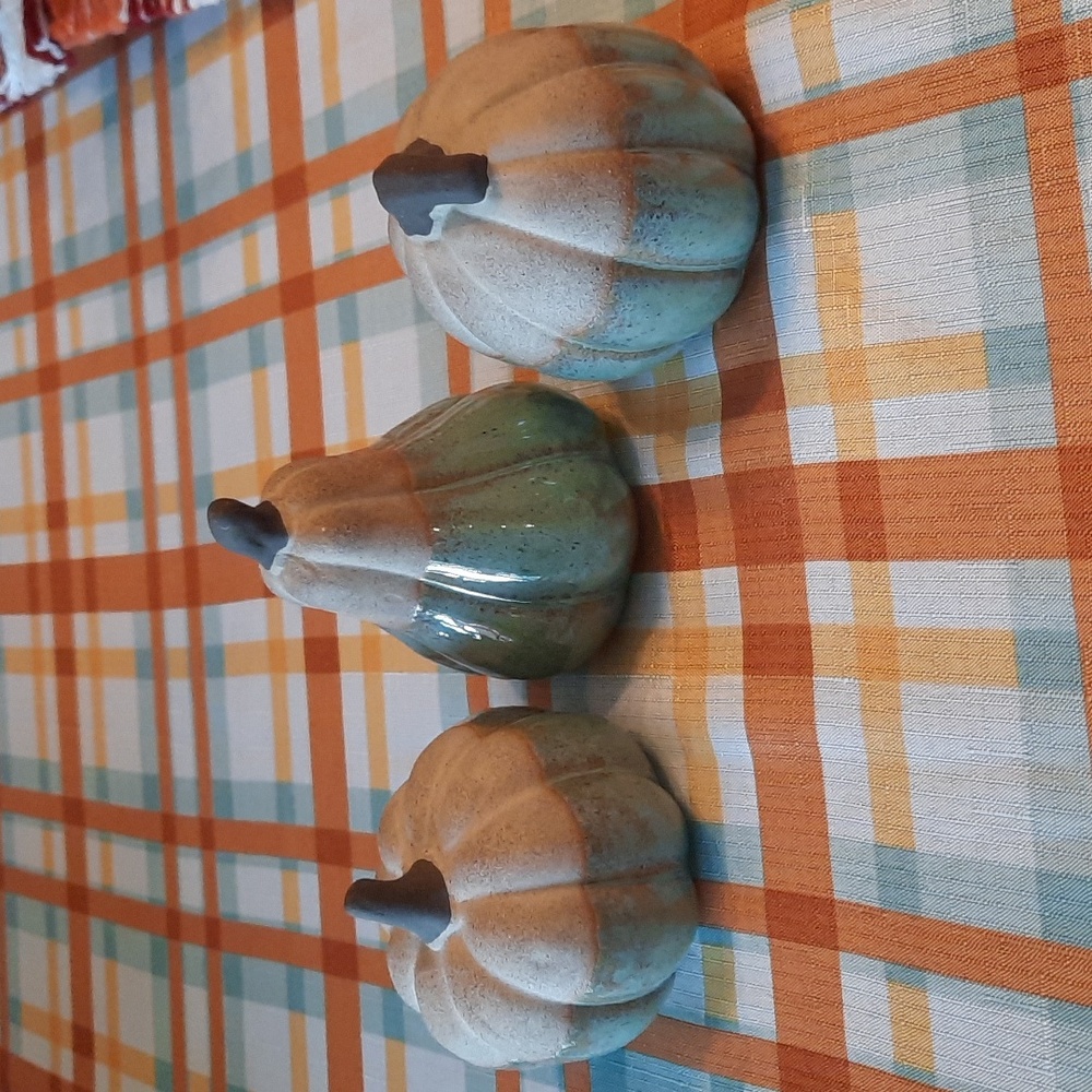 Ceramic Pumpkin Trio